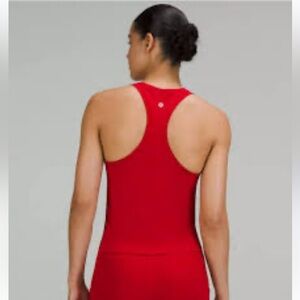Lululemon Swiftly Tech Racerback Tank Top Deep Red Waist Length - 8